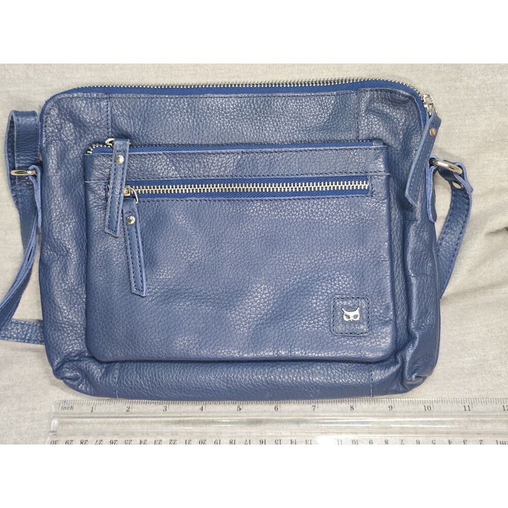 Wise Owl Soft Pebbled Leather Crossbody